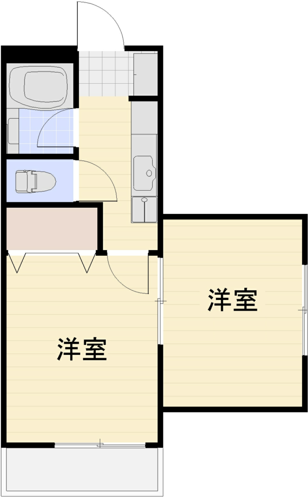 コーポ岩谷201号室 間取図